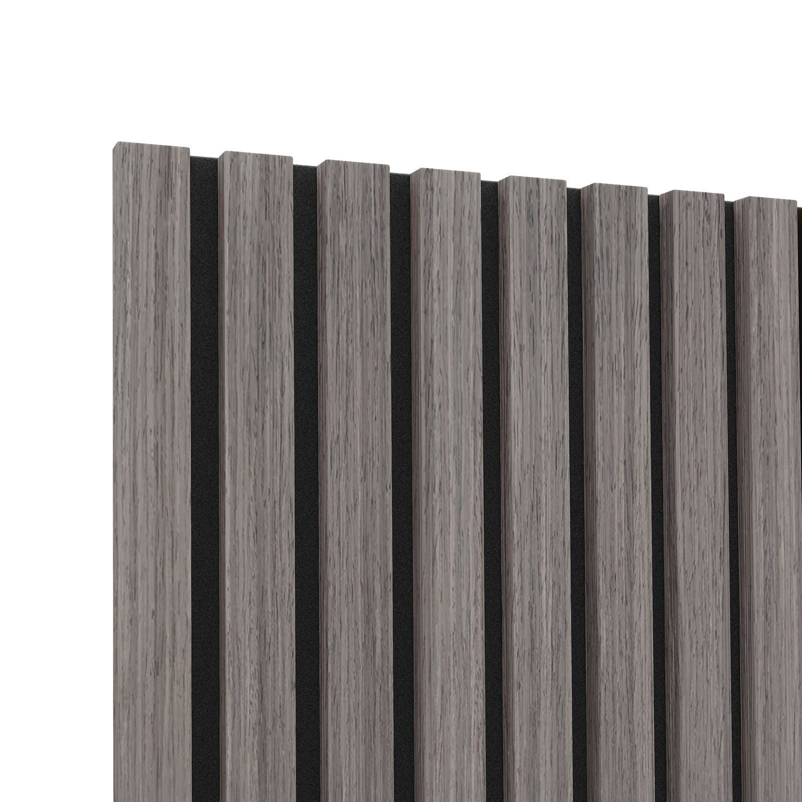 Close-up of the Agoran 270cm Acoustic Wood Slat Wall Panel - Set of 2, showcasing the detailed wood grain and sleek slat design, ideal for enhancing style and acoustics in spaces.