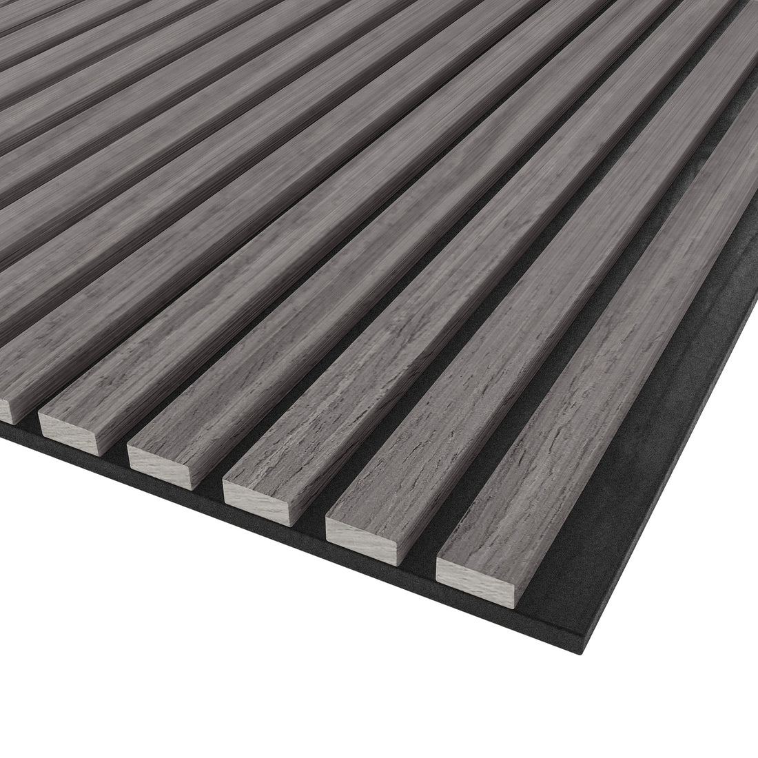 Close-up view of the Agoran 270cm Acoustic Wood Slat Wall Panel - Set of 2, showcasing the detailed wood texture and slat design, highlighting its modern and acoustic properties.