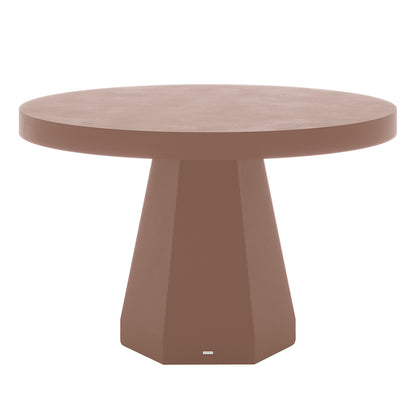 Apollo 120cm Outdoor Concrete Dining Table in Mocha Mousse