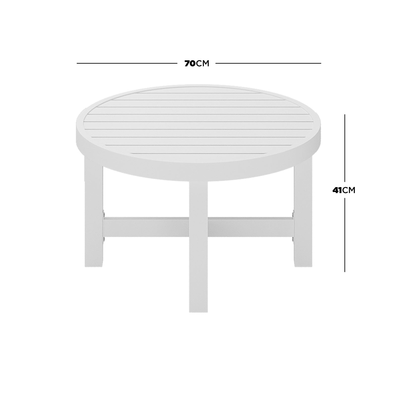 Callanna 5-Seater Round Modular Aluminium Outdoor Lounge Set White, featuring a sleek round coffee table with a modern design, ideal for transforming outdoor spaces into stylish retreats.