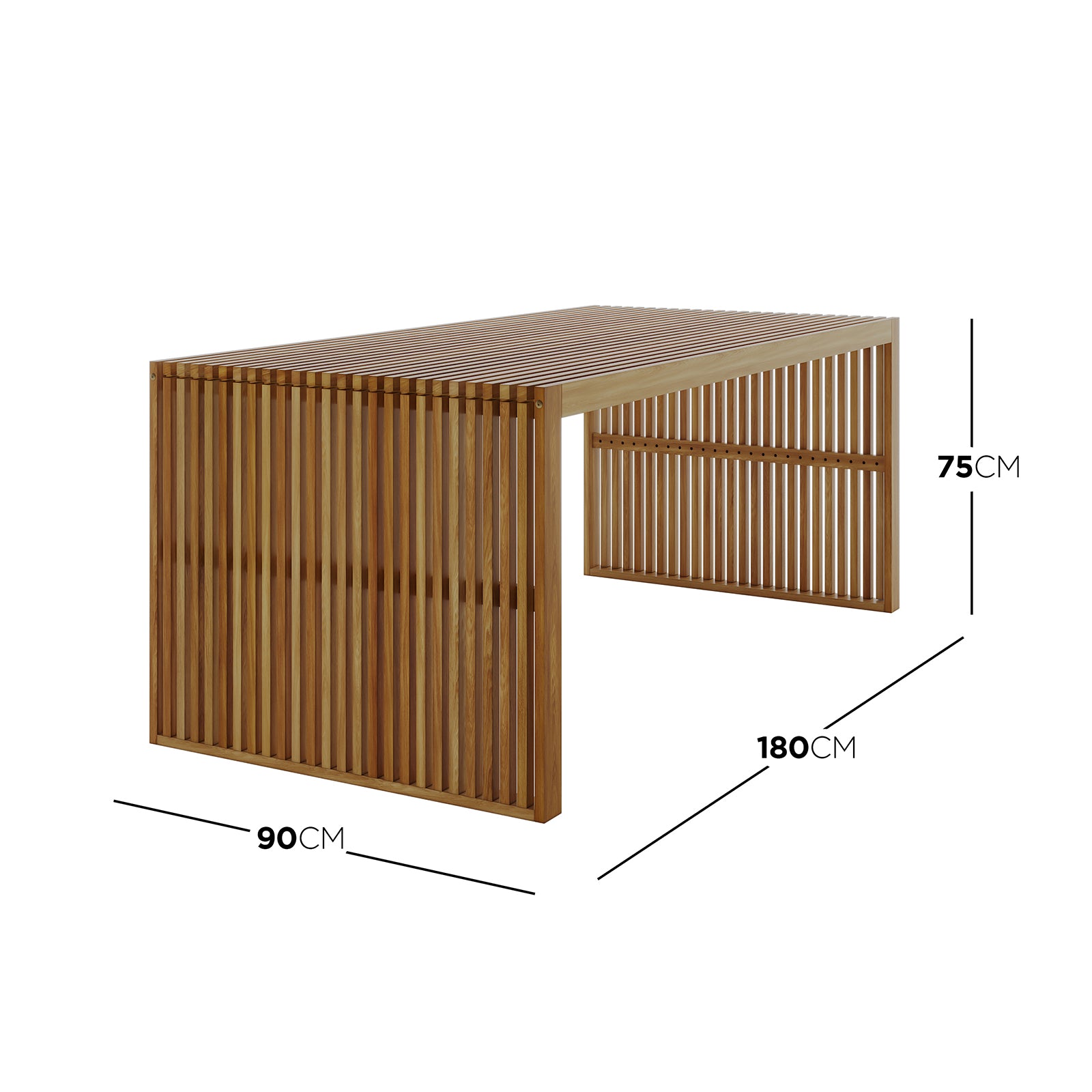 Grenfela 5 Seater Solid Timber Outdoor Dining Set showcases a sturdy wooden table with a roofed structure, emphasizing its robust craftsmanship and accommodating design for outdoor dining.