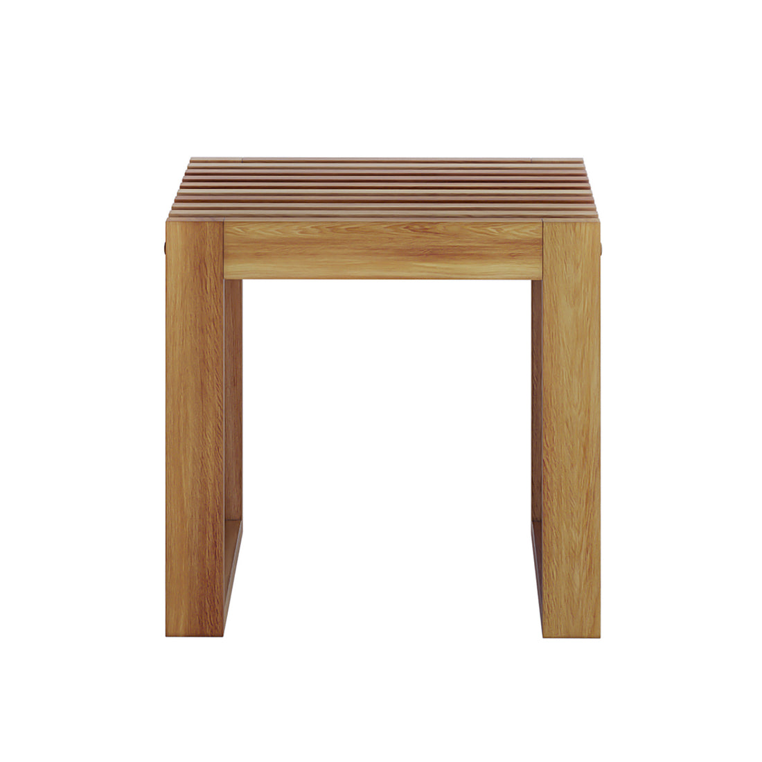 Grenfela 5 Seater Solid Timber Outdoor Dining Set Natural; close-up of a solid acacia wood surface showcasing unique grain patterns, highlighting the set's handcrafted durability and rustic charm.