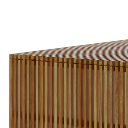 Grenfela 5 Seater Solid Timber Outdoor Dining Set showcases elegant acacia wood craftsmanship, highlighting unique grain patterns with sturdy bench and stools, perfect for versatile indoor or outdoor gatherings.