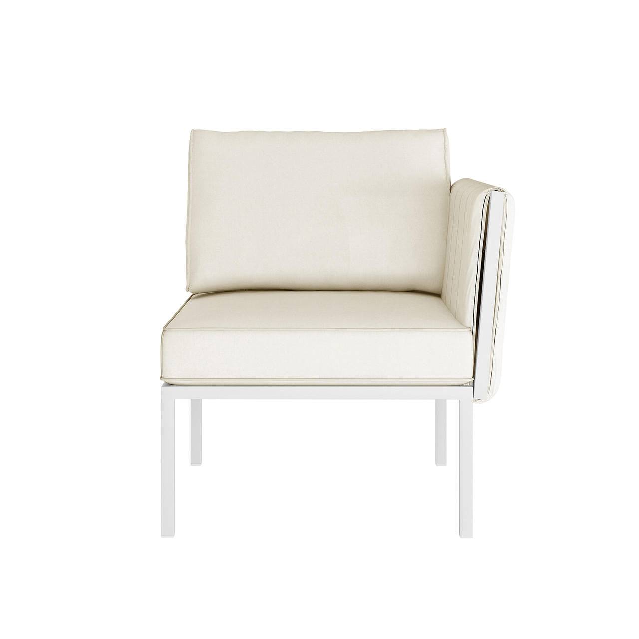 Hulupo 4 Seater Aluminium Outdoor Sofa Set - Cream White