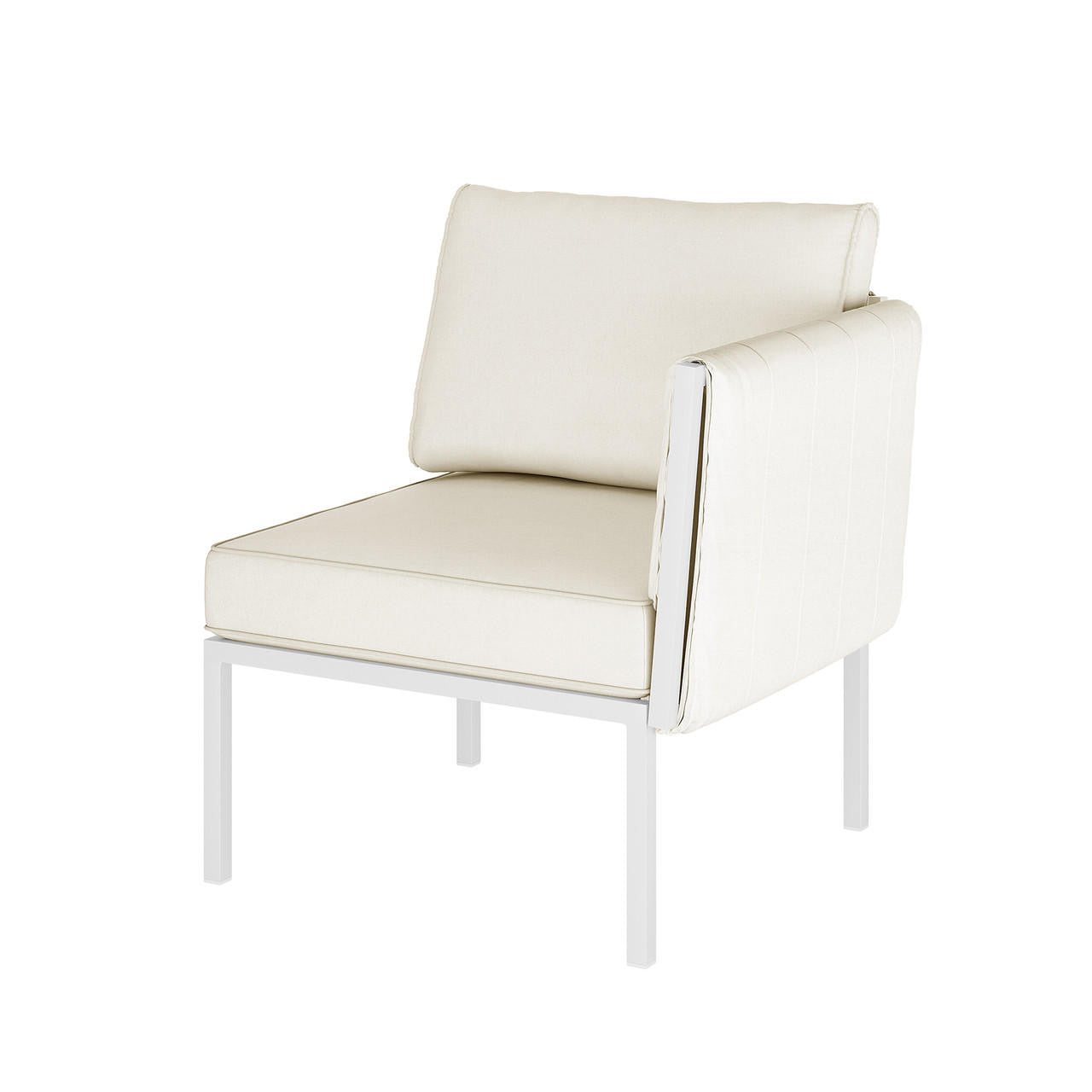 Hulupo 4 Seater Aluminium Outdoor Sofa Set - Cream White