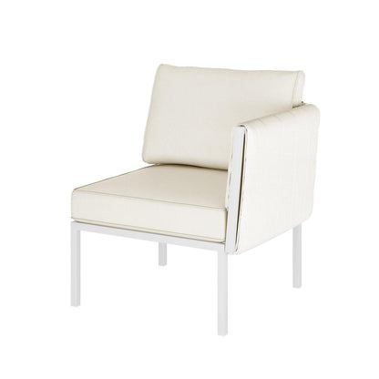 Hulupo 4 Seater Aluminium Outdoor Sofa Set - Cream White