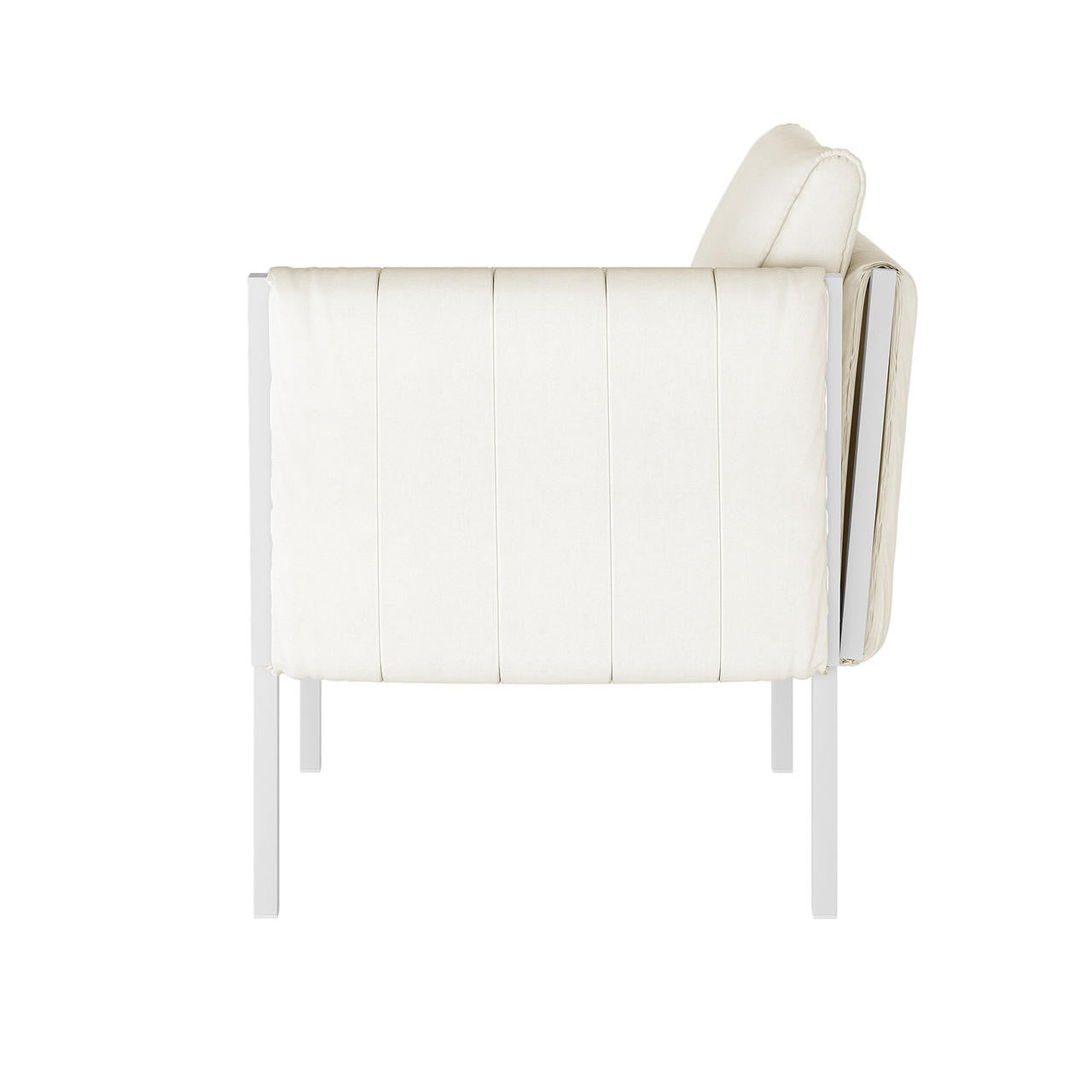 Hulupo 4 Seater Aluminium Outdoor Sofa Set - Cream White