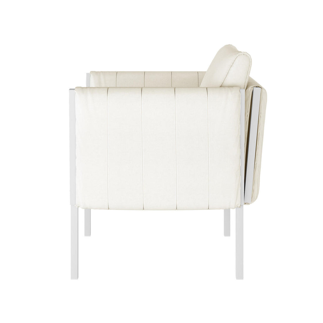 Hulupo 4 Seater Aluminium Outdoor Sofa Set - Cream White