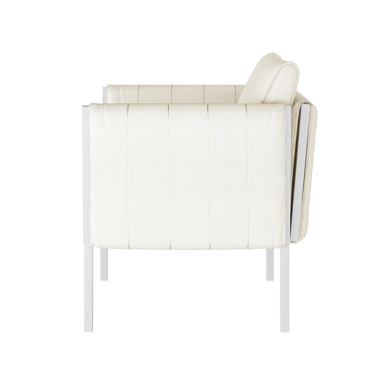 Hulupo 4 Seater Aluminium Outdoor Sofa Set - Cream White