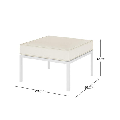 Hulupo 4 Seater Aluminium Outdoor Sofa Set - Cream White