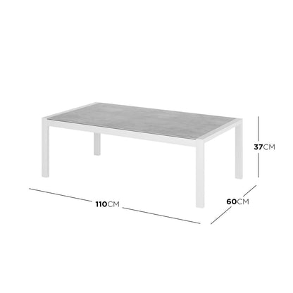 Hulupo 4 Seater Aluminium Outdoor Sofa Set - Cream White