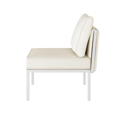 Hulupo 4 Seater Aluminium Outdoor Sofa Set - Cream White