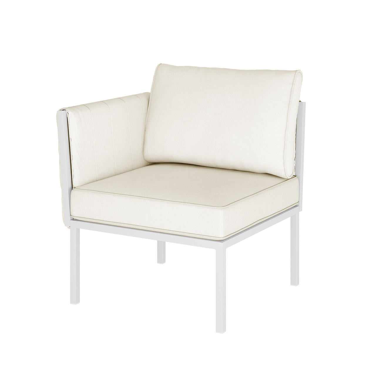 Hulupo 4 Seater Aluminium Outdoor Sofa Set - Cream White