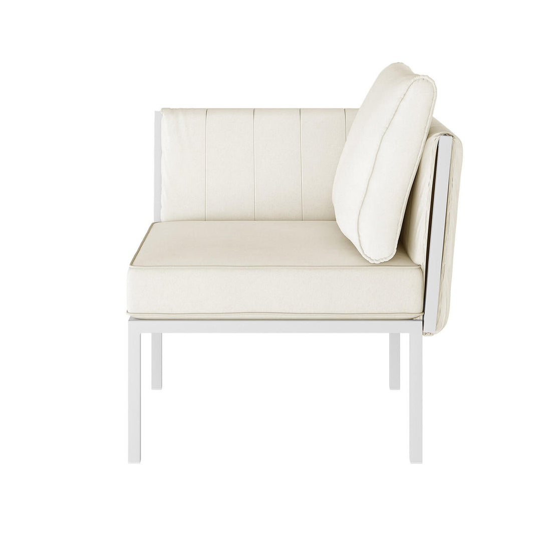 Hulupo 4 Seater Aluminium Outdoor Sofa Set - Cream White