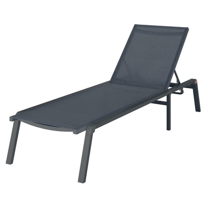 Jabari Sunbed & Utila Table Outdoor Lounge Set - Dark Grey