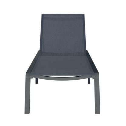 Jabari Sunbed & Utila Table Outdoor Lounge Set - Dark Grey