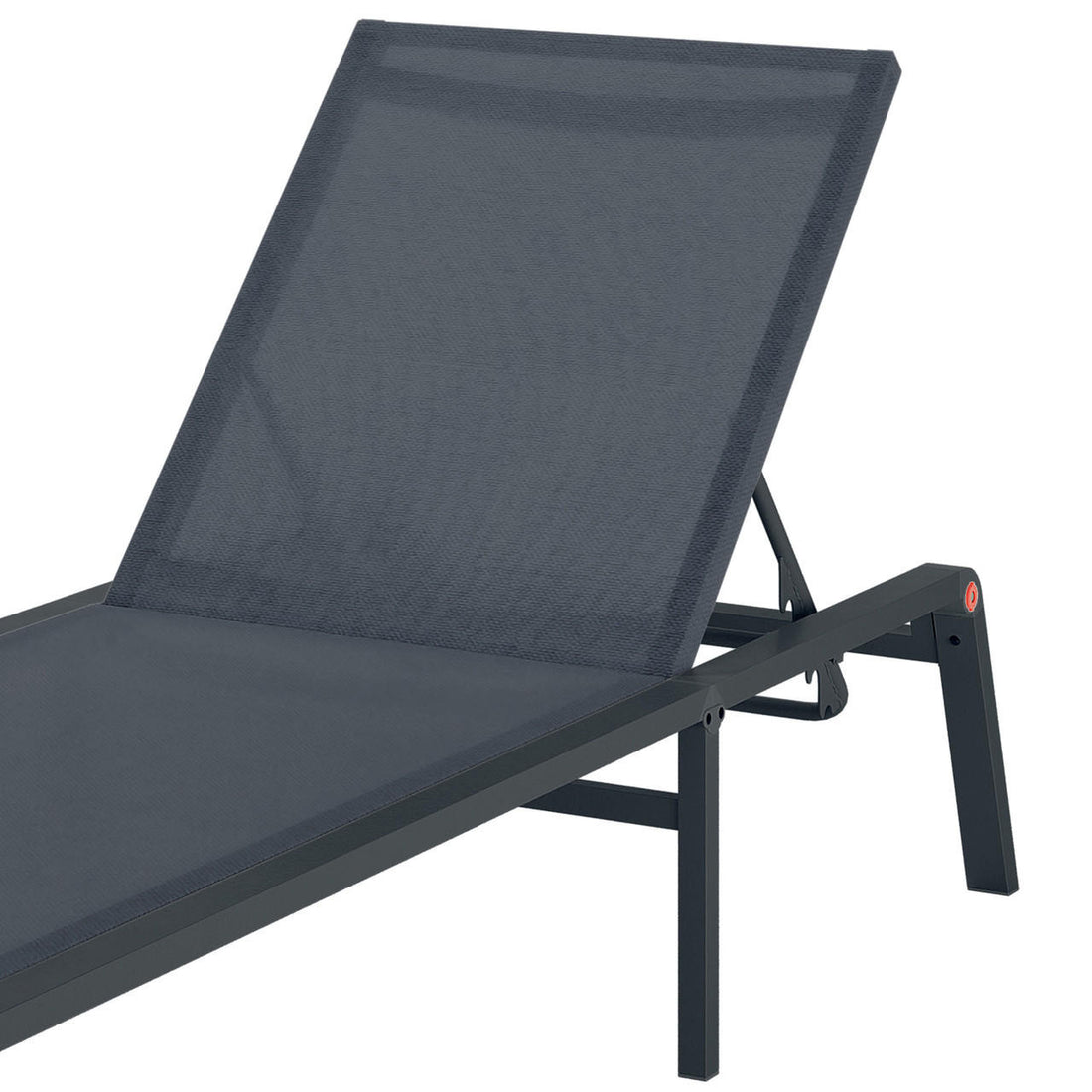 Jabari Sunbed & Utila Table Outdoor Lounge Set - Dark Grey