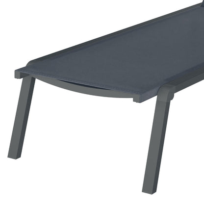 Jabari Sunbed & Utila Table Outdoor Lounge Set - Dark Grey