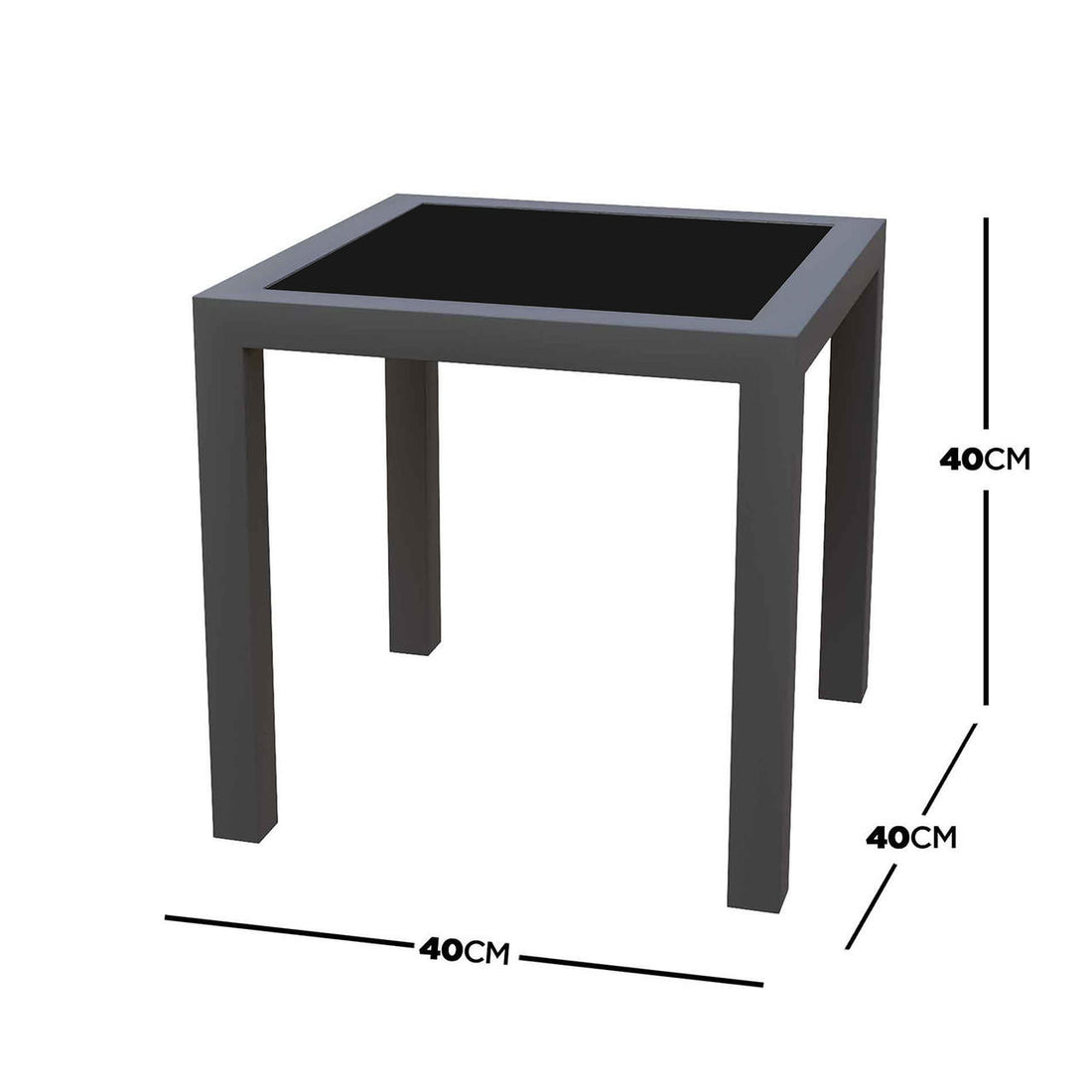 Jabari Sunbed & Utila Table Outdoor Lounge Set - Dark Grey