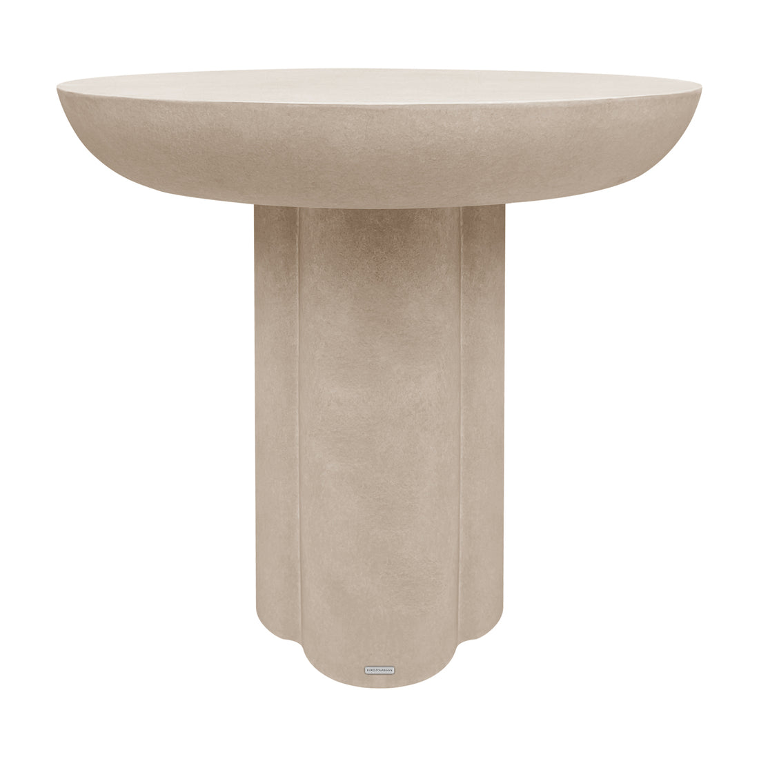 Jareth 80cm Round Concrete Outdoor Entry Table in Ivory