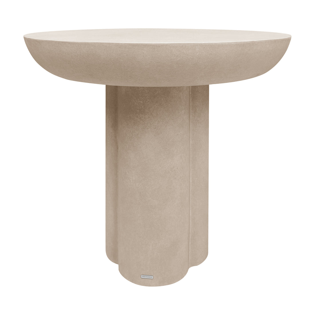 Jareth 80cm Round Concrete Outdoor Entry Table in Ivory