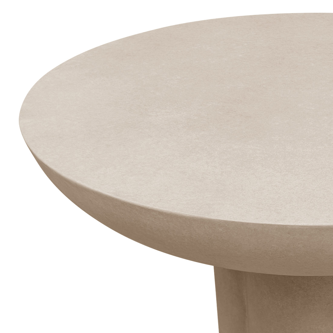 Jareth 80cm Round Concrete Outdoor Entry Table in Ivory