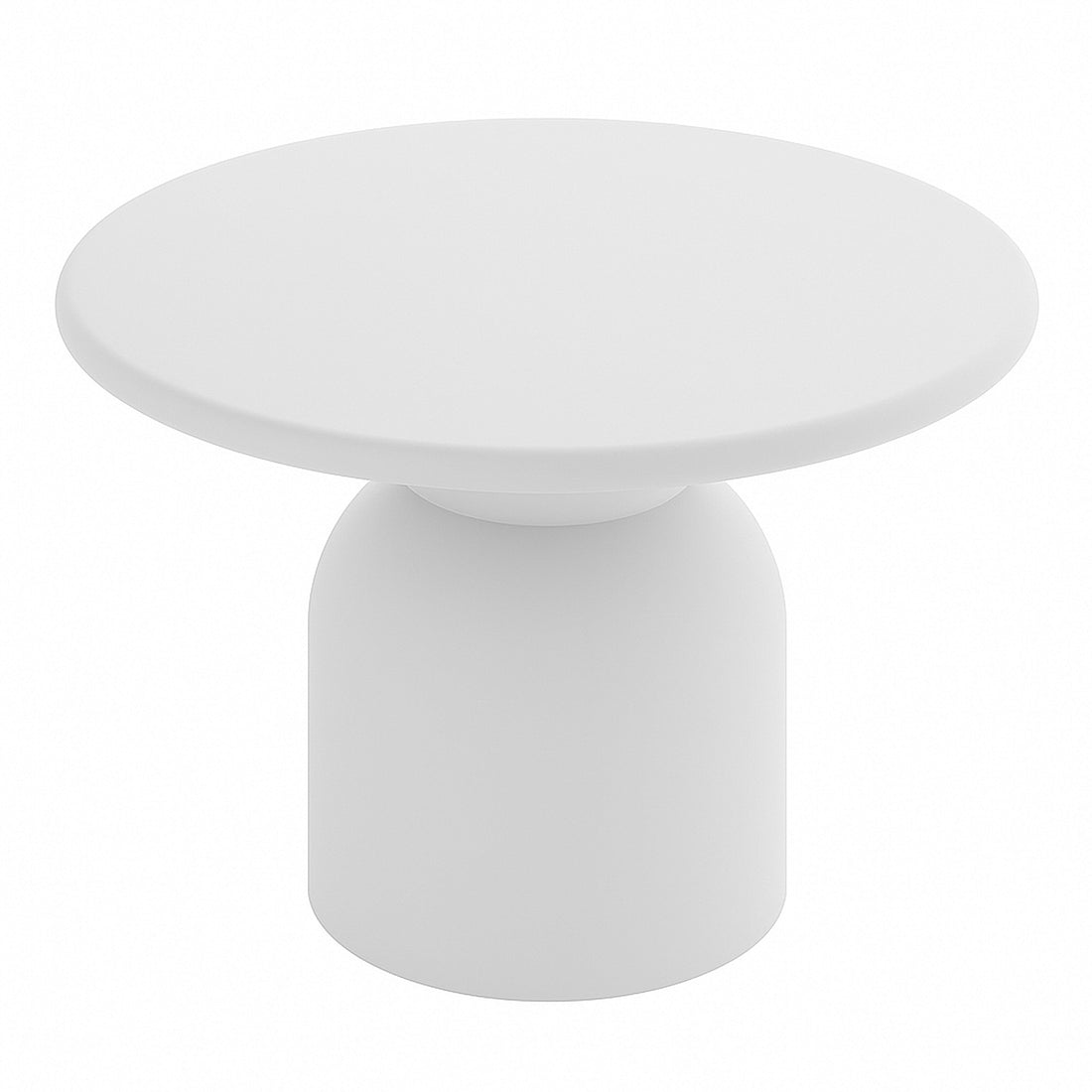 Krates 120cm Round Indoor/Outdoor Concrete Dining Table - White