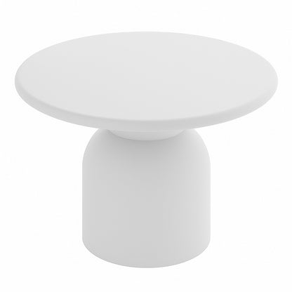 Krates 120cm Round Indoor/Outdoor Concrete Dining Table - White