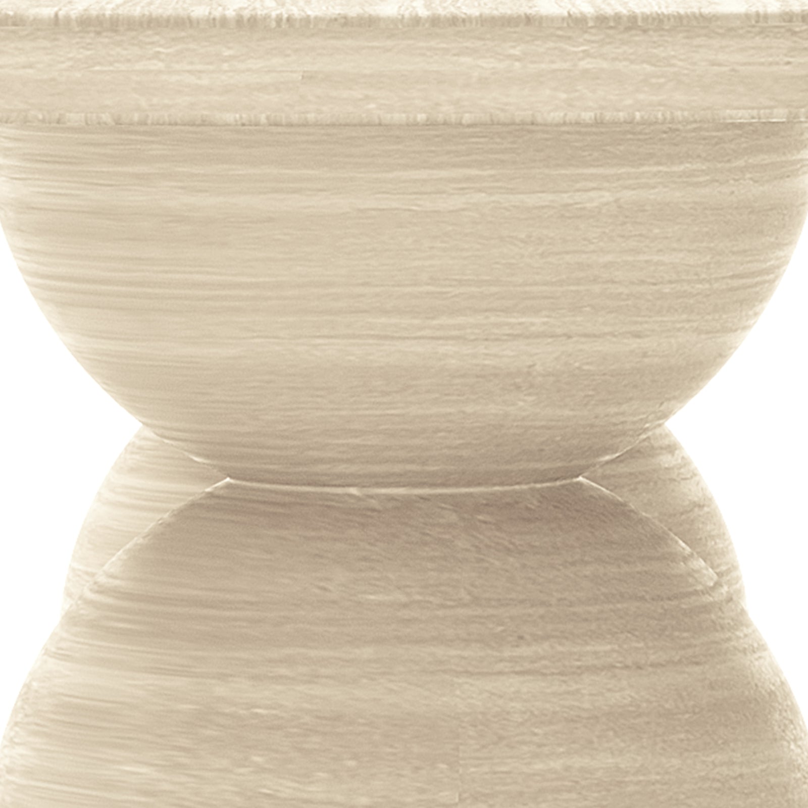 Close-up of the Lumen Indoor/Outdoor Concrete Dining Table Set with Bench, featuring sleek oval shapes and distinctive cone-shaped bases, highlighting its modern design and sturdy construction.
