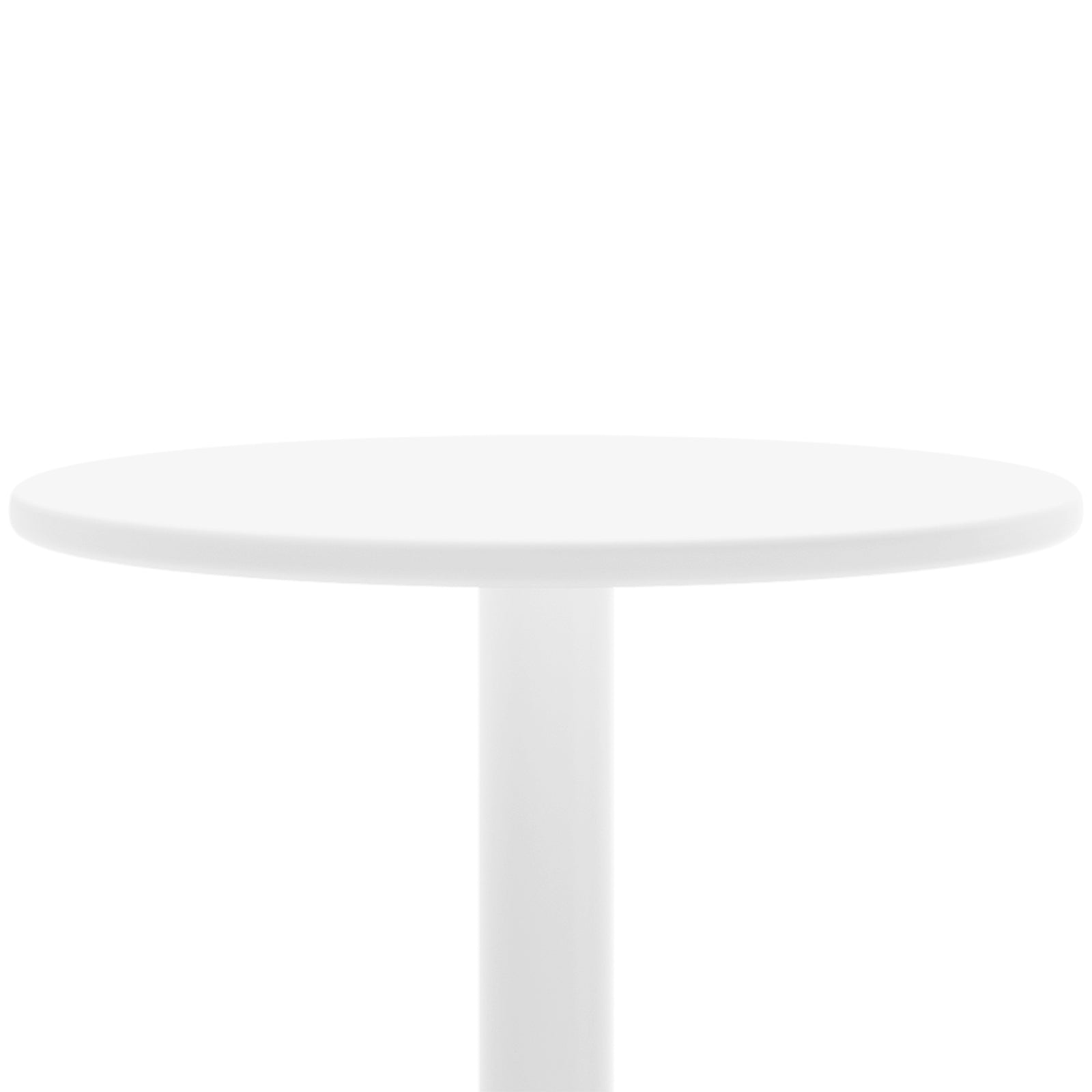 Luzon Aluminium Indoor & Outdoor Bar Table featuring a sleek, round design with a sturdy white pole and base, ideal for enhancing any patio or dining area with modern elegance.