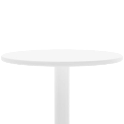 Luzon Aluminium Indoor & Outdoor Bar Table featuring a sleek, round design with a sturdy white pole and base, ideal for enhancing any patio or dining area with modern elegance.