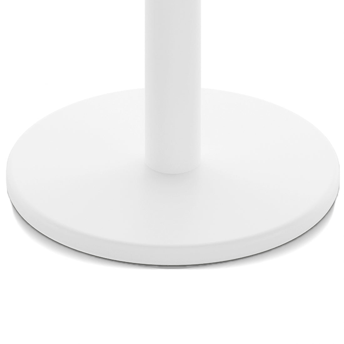 Luzon Aluminium Indoor & Outdoor Bar Table White, featuring a sleek, round top with a sturdy support pole and base, perfect for versatile indoor or outdoor settings.