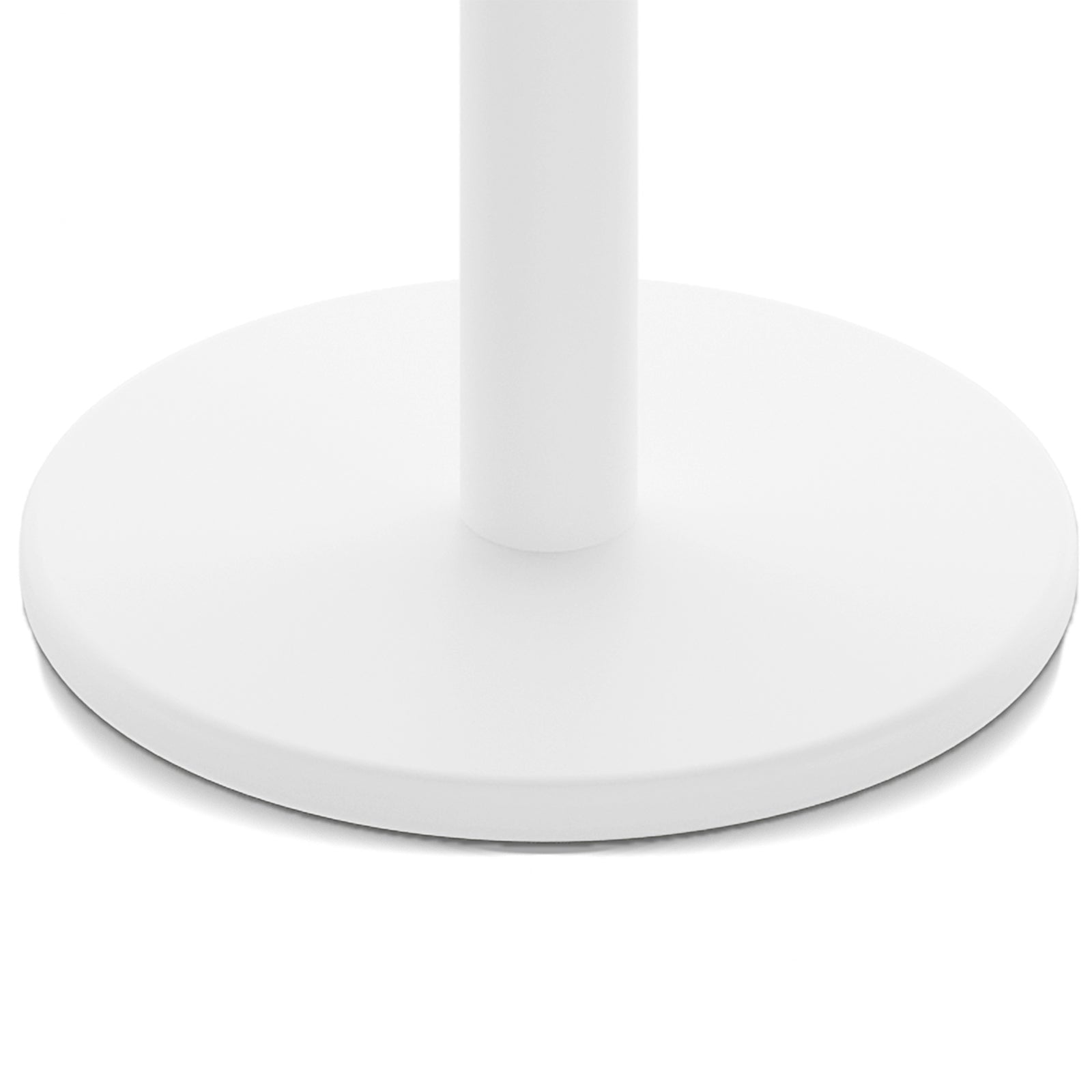 Luzon Aluminium Indoor & Outdoor Bar Table White, featuring a sleek, round top with a sturdy support pole and base, perfect for versatile indoor or outdoor settings.