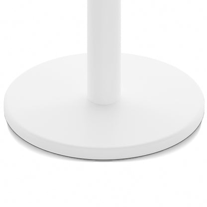 Luzon Aluminium Indoor & Outdoor Bar Table White, featuring a sleek, round top with a sturdy support pole and base, perfect for versatile indoor or outdoor settings.