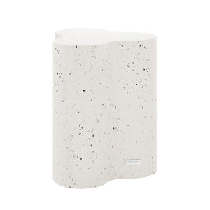 Odalys Curved Outdoor Concrete Side Table in Terrazzo