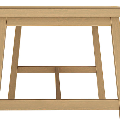 Close-up of the Pangee 6-Seater Timber Outdoor Dining Set, showcasing its elegant wooden frame and stylish Mediterranean design.