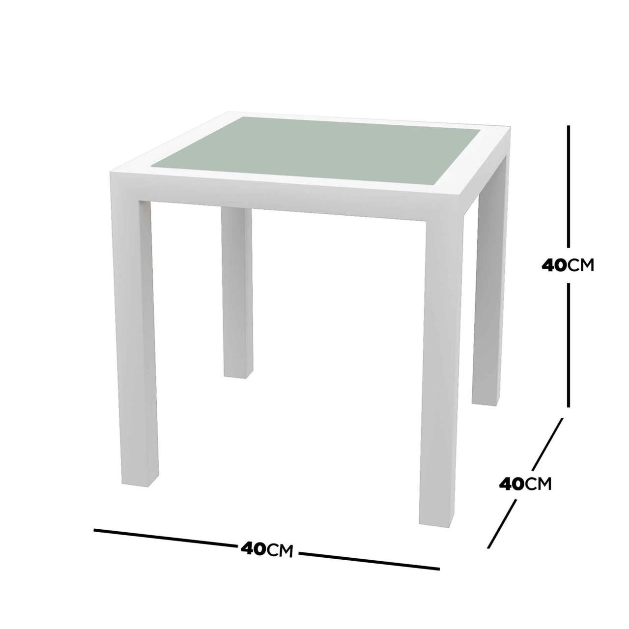 Utila Aluminium Outdoor Side Table - White