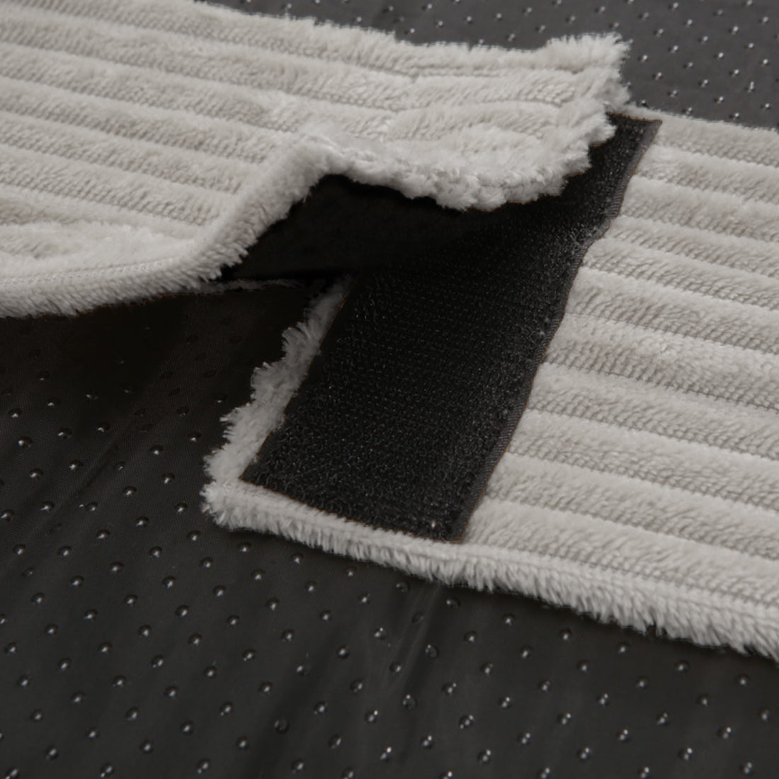 Dax Extra Large Corduroy Dog Bed – Grey Comfort: Close-up showing soft corduroy texture, plush filling, and structured bolster sides for neck support, ideal for large dogs.