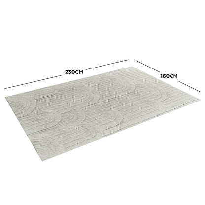 Aetherine Soft Contemporary Rug 160x230cm featuring a detailed modern print and soft 12mm pile, showcasing its plush texture and anti-slip backing, ideal for adding warmth and style to any room.