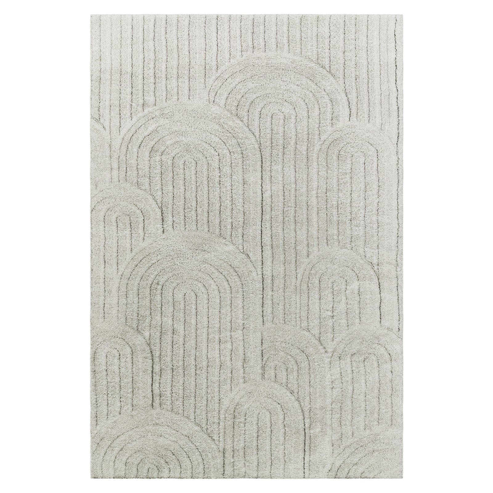 Close-up of the Aetherine Soft Contemporary Rug 200x300cm, showcasing its intricate pattern and 12mm plush pile, designed for comfort and style, suitable for various room settings with anti-slip backing.
