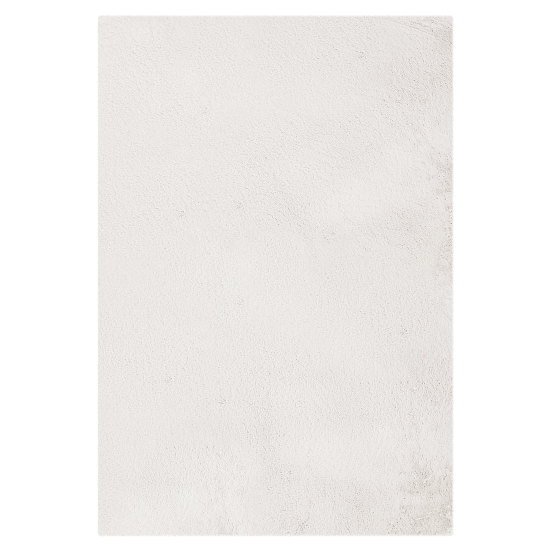 Close-up of the Azaliya 200x300cm Faux Rabbit Fur Floor Rug in Cream White, showcasing its soft, plush texture and looped surface, ideal for adding a luxurious touch to any modern or traditional space.