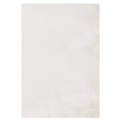 Close-up of the Azaliya 200x300cm Faux Rabbit Fur Floor Rug in Cream White, showcasing its soft, plush texture and looped surface, ideal for adding a luxurious touch to any modern or traditional space.