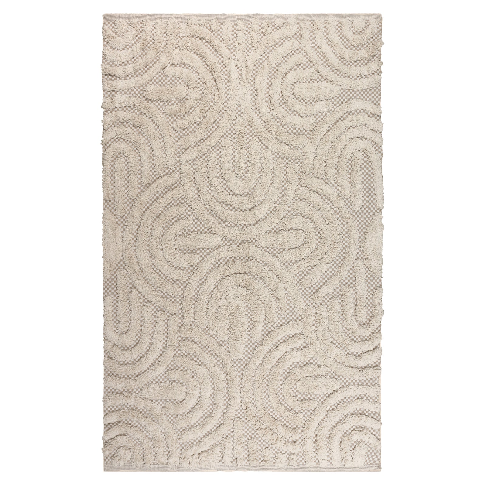Cecil Modern Cotton Blend Floor Shag Rug - 120X180