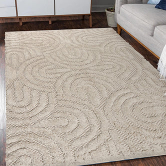 Cecil Modern Cotton Blend Floor Shag Rug - 120X180 - Lifestyle