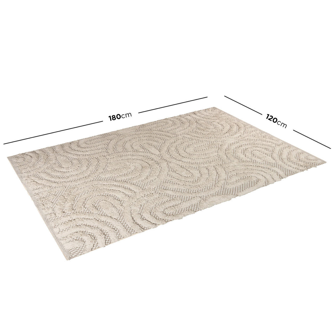 Cecil Modern Cotton Blend Floor Shag Rug - 120X180