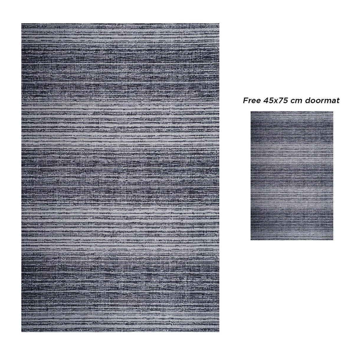 Faith Black and White Modern Outdoor Floor Rug 160x230