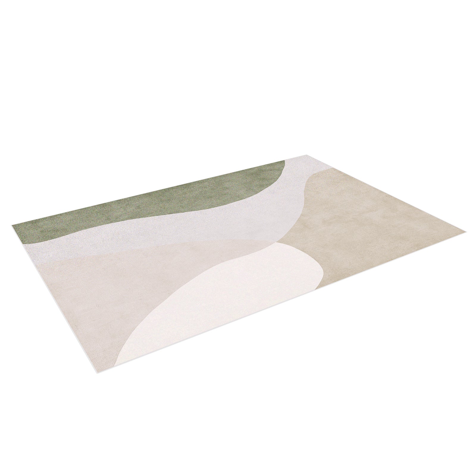 Gonas 120x180cm Small Abstract Indoor Floor Rug features sweeping, wavy organic patterns in muted tones, crafted from 100% polyester for a plush texture, ideal for adding warmth and appeal.