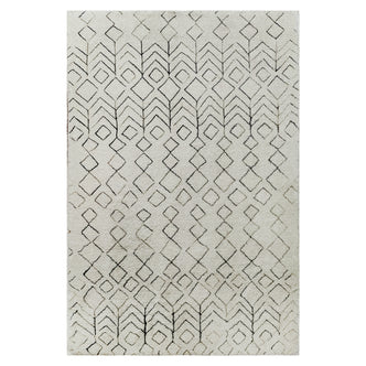 Hepirus Soft Contemporary Printed Rug 200x300cm features a symmetrical, patterned design. The close-up highlights its texture, emphasizing the durable, easy-care polyester material and anti-slip backing suitable for modern interiors.