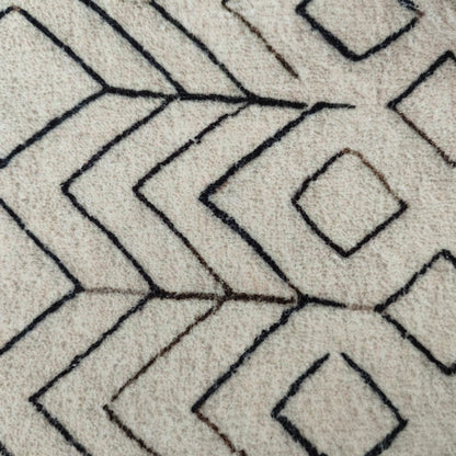 Close-up of the Hepirus Soft Contemporary Printed Rug 200x300cm, showcasing its intricate heat-printed pattern and soft polyester texture, ideal for adding warmth and style to modern living spaces.