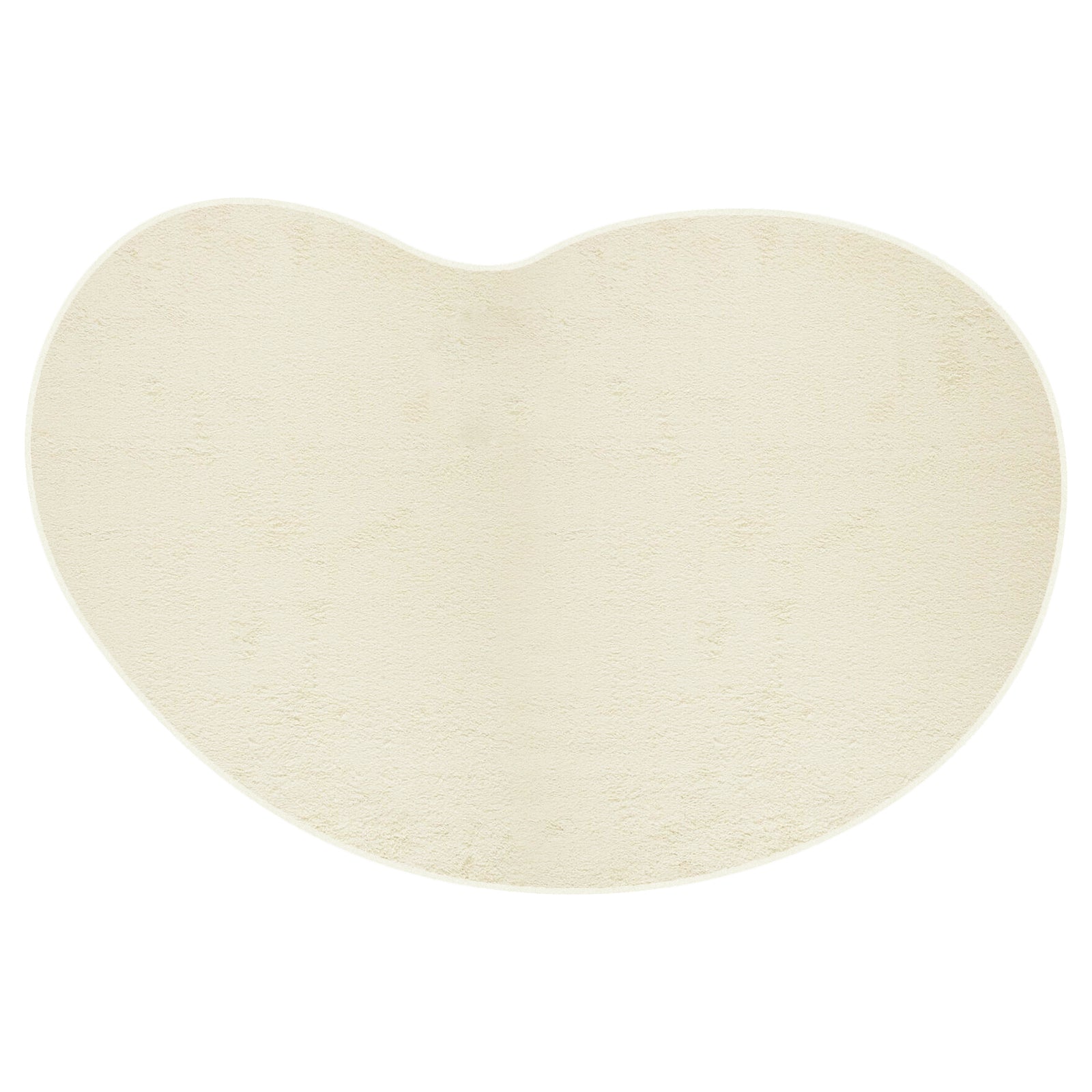 Parna 200x300cm Curved Large Shag Rug in Beige with a plush, U-shaped design, fitting snugly around the toilet base, ideal for adding softness and comfort to the bathroom floor.